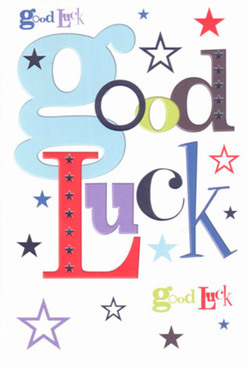 This good luck card captures the cheerful confidence of Cubitt Town-its vibrant baby-blue 'g' introducing a sense of joyful possibility, while vivid reds and deep purples add gravity and earnest warmth. The playful mix of fonts mirrors the neighbourhood's blend of tradition and creativity as seen along the riverside walkways. Across the fresh white background, stars in all sizes and hues-from inky indigo to sky blue and subtle lavender-twinkle like the city lights seen from Millwall Park after dusk. Every thoughtful touch, from the carefully selected colours to the smooth finish, offers more than a message: it conveys a heartfelt feeling of anticipation and support, reflecting the community's deep connections. The card begs to be touched, its surface evoking the pleasure of high-quality cardstock, as you imagine the hopes and solidarity packed into its simple phrase. Ideal for sending encouragement to a friend embarking on a personal journey, whether nearby or beyond the Thames, it captures the kindness Cubitt Town locals are known for.
